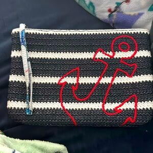 Vera Bradley large straw wristlet